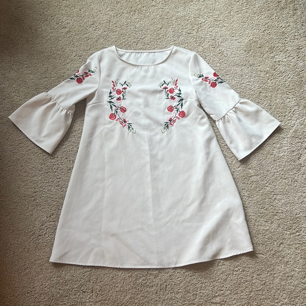 White embroidered dress